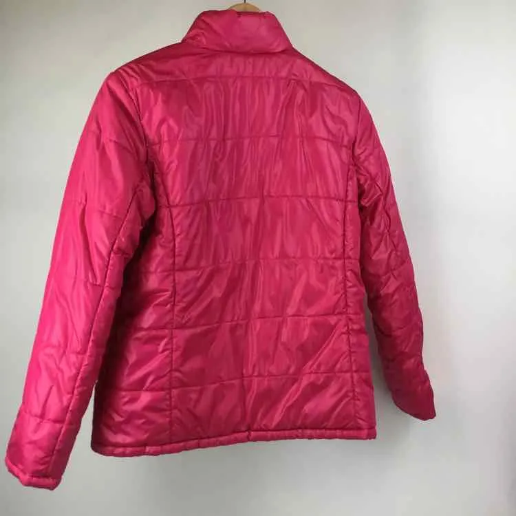 Faded Glory Size S pink/brown Quilted Front Zip Reversible Coat