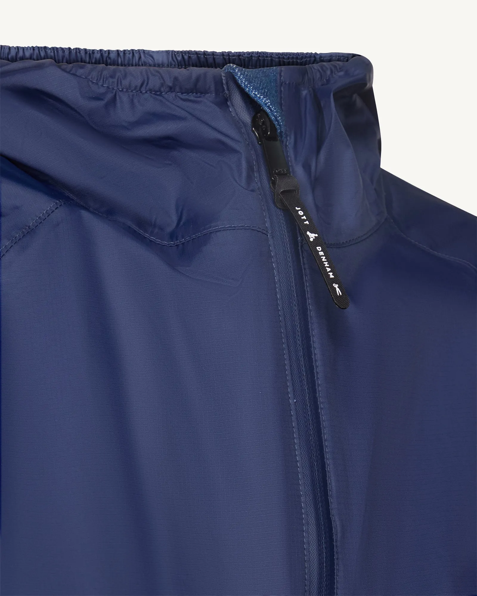 Fluid WNW JOTT x DENHAM pack-away waterproof jacket Navy