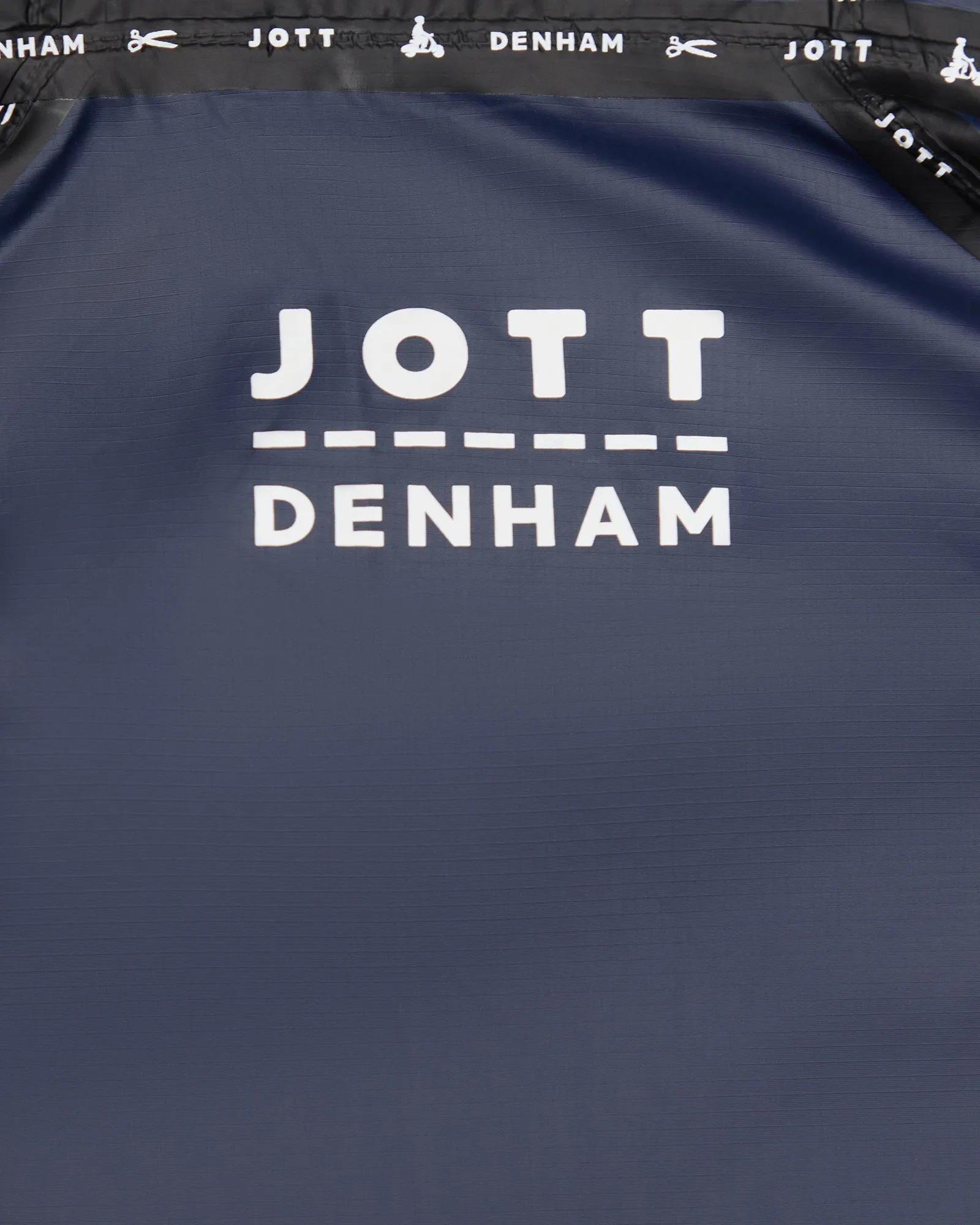 Fluid WNW JOTT x DENHAM pack-away waterproof jacket Navy