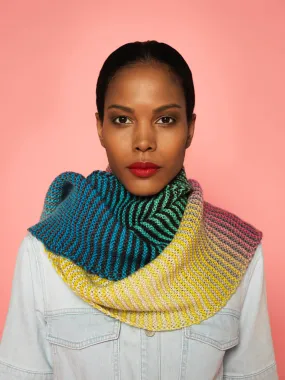 FREE Knitting Pattern Download - Emission Striped Scarf