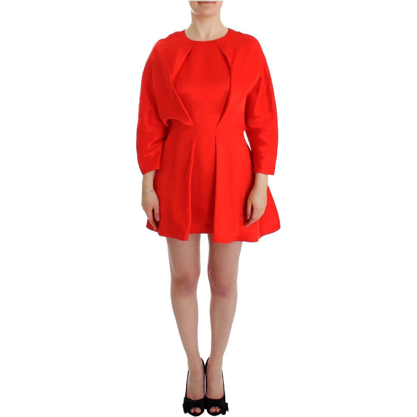 Fyodor Golan Radiant Red Linen Blend Artisan Dress