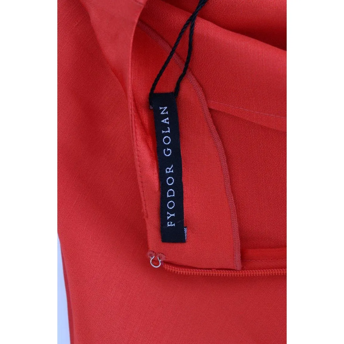 Fyodor Golan Radiant Red Linen Blend Artisan Dress