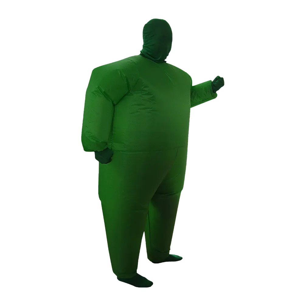 Green Inflatable Costume Suit, Fan Operated, Lightweight, 1-Size