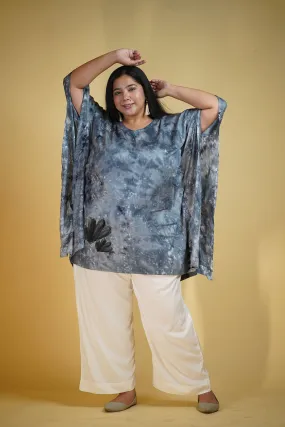 Grey Rayon TieDyeKurta - Grise