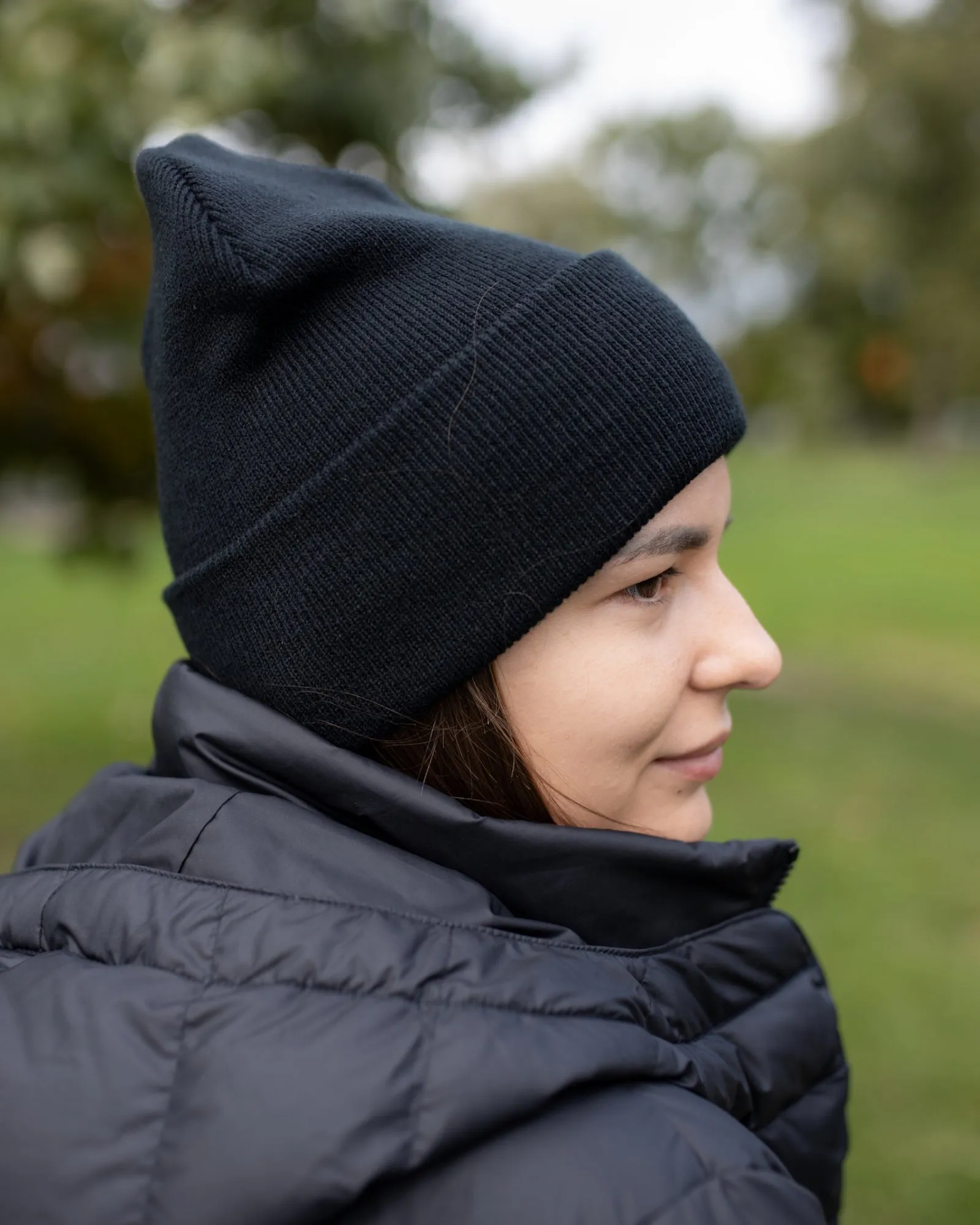 HAAKWEAR Traditional Silent Cuffed Beanie, Midnight Black