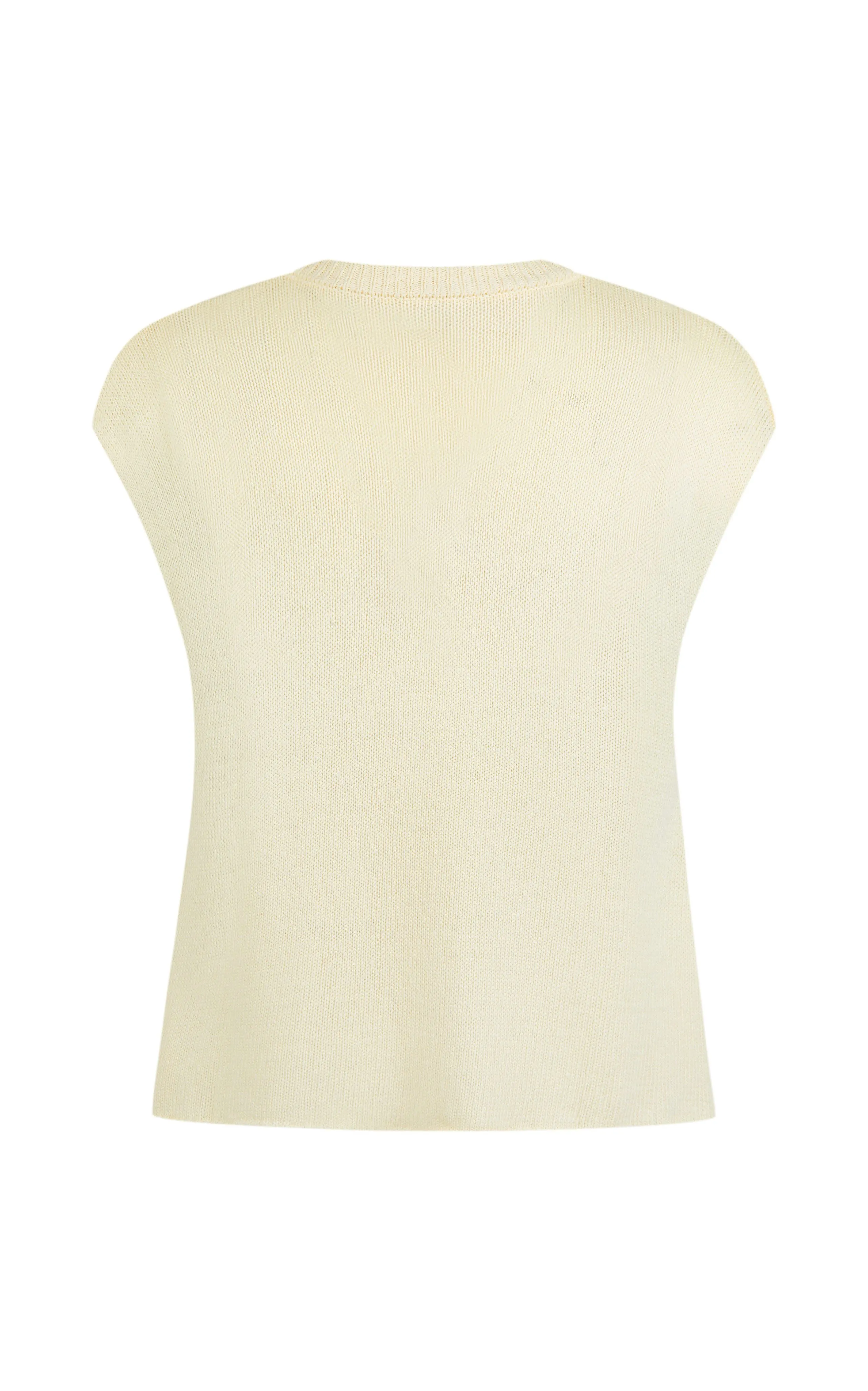 Harris Tapper Brook Knit Vest  - Ivory Chain