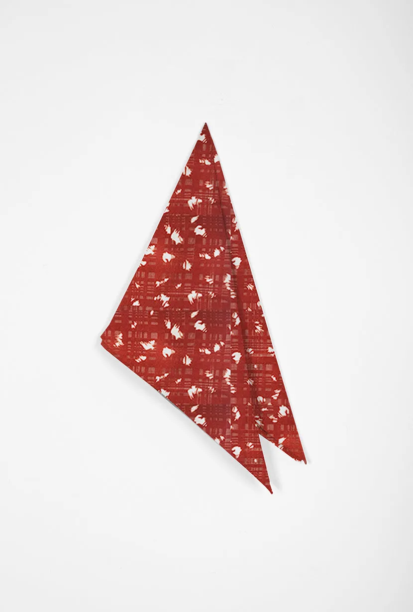 Head / Neck Scarf - Red Print