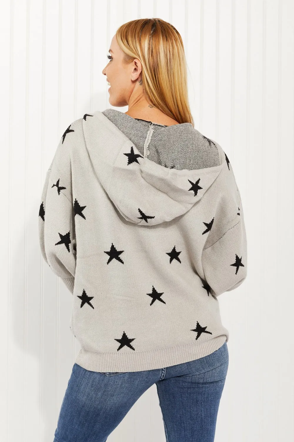 Heimish All of the Stars Full Size Star Hooded Sweater