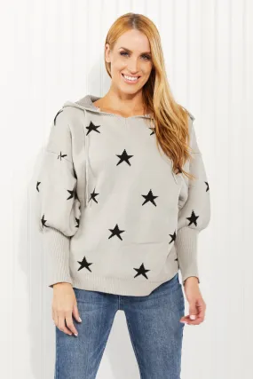 Heimish All of the Stars Full Size Star Hooded Sweater