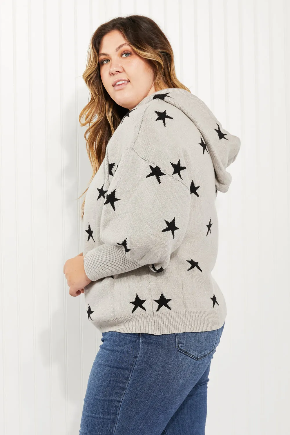 Heimish All of the Stars Full Size Star Hooded Sweater