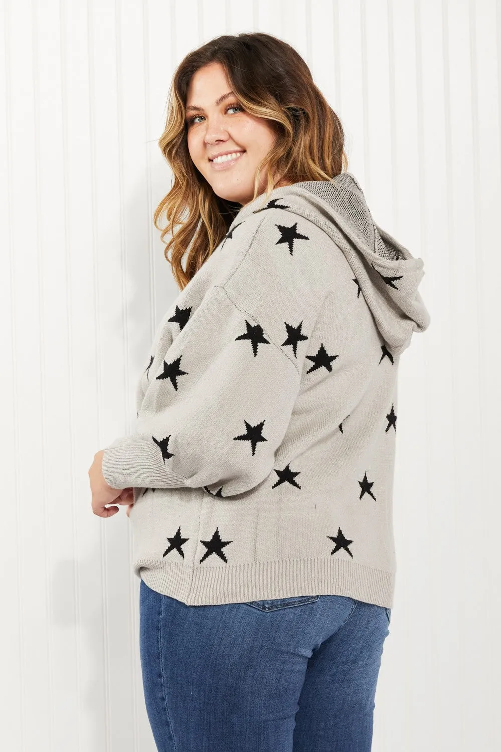 Heimish All of the Stars Full Size Star Hooded Sweater