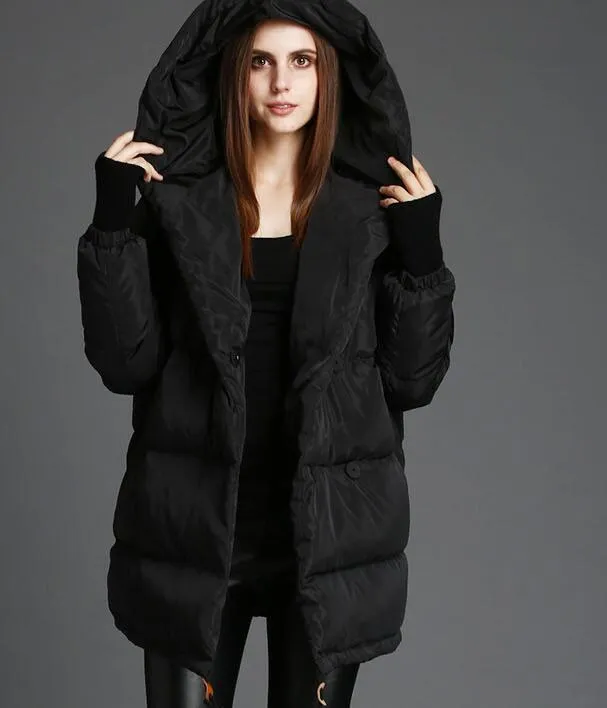 Hooded Women Winter Puffer Coat 90% Duck Down Jackets Warm Down Coat Any Size