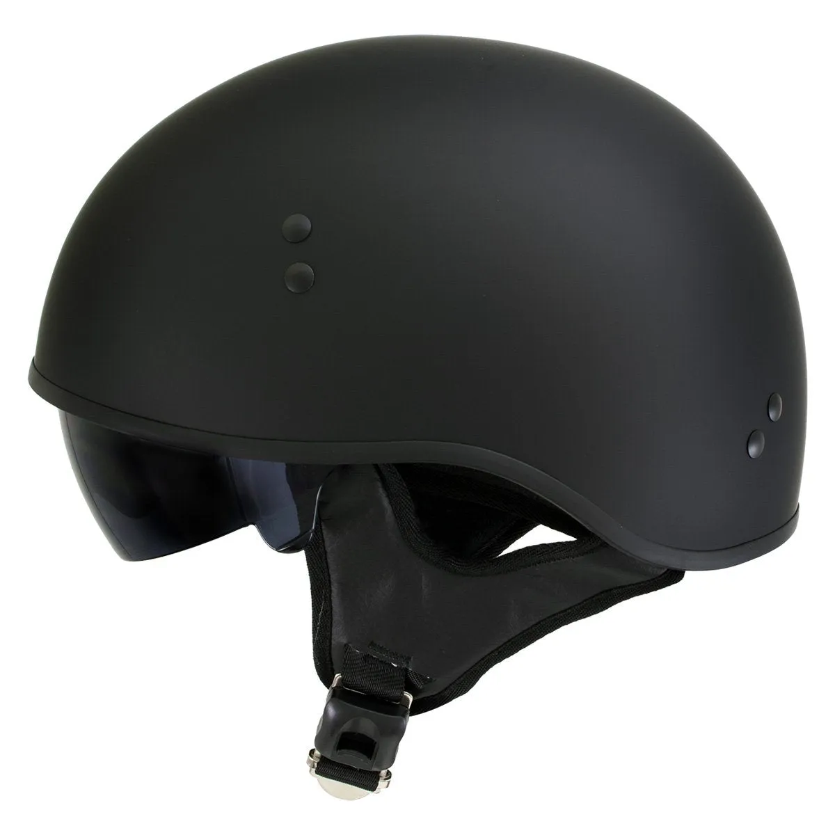 Hot Leathers T72 'Black Widow' Flat Black DOT Helmet with MP7922FMSET Heated Balaclava Bundle