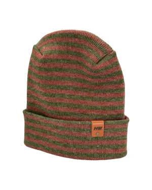 HW6095 HAAKWEAR Theta Stitch RORO Cuffed Beanie (Patent Pending Design)-Green/Burgundy, Made in USA