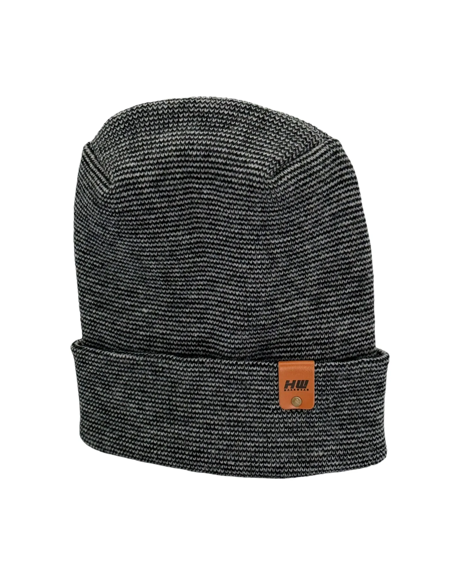 HW6132 Haakwear Theta Stitch Fusion Cuffed Beanie (Patent Pending Design)-Gray/Black, Made in USA