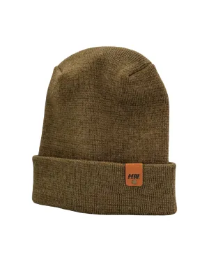 HW6132 Haakwear Theta Stitch Fusion Cuffed Beanie (Patent Pending Design)-Green/Brown, Made in USA