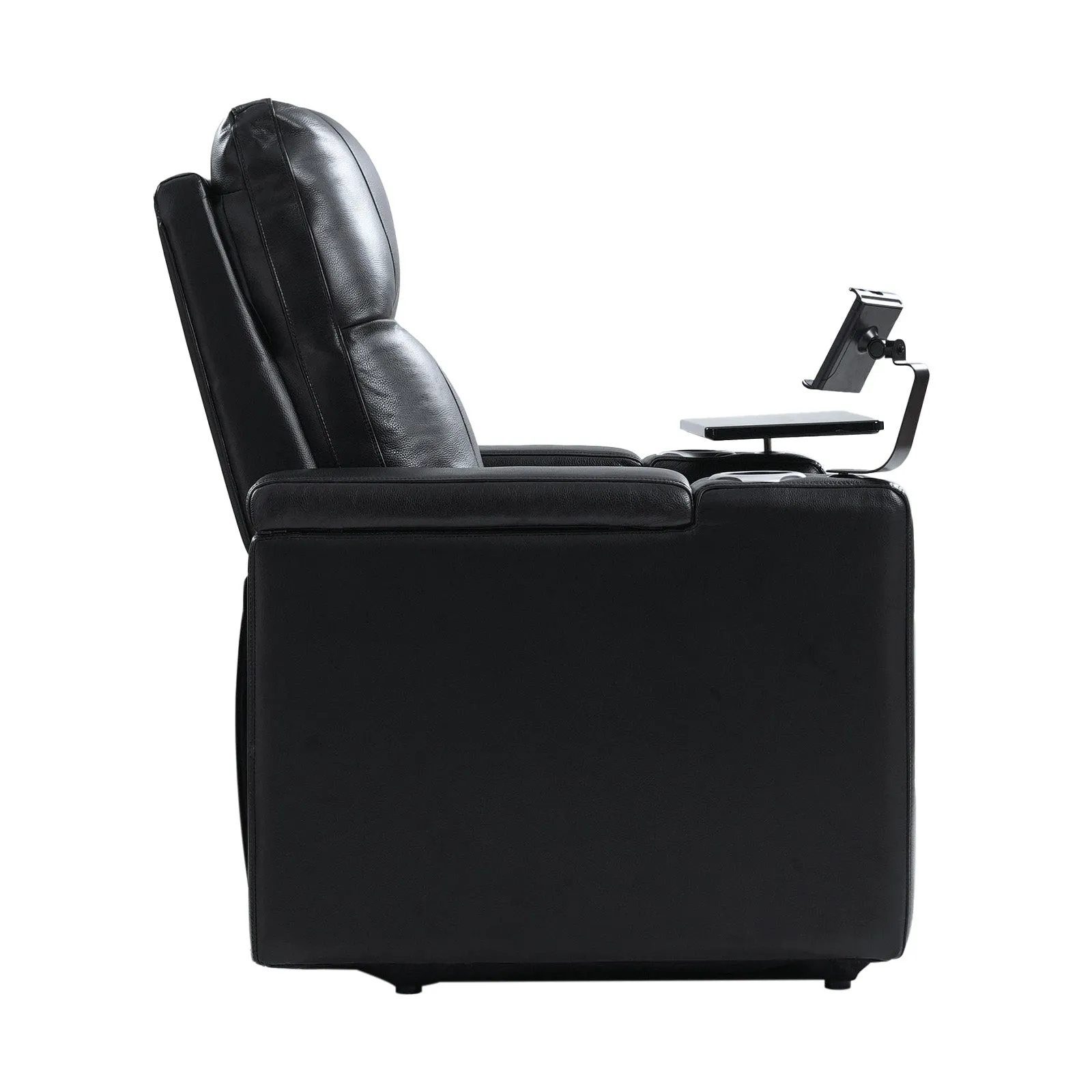 Iliana Electric Genuine Leather Recliner with Small Table and Phone Holder