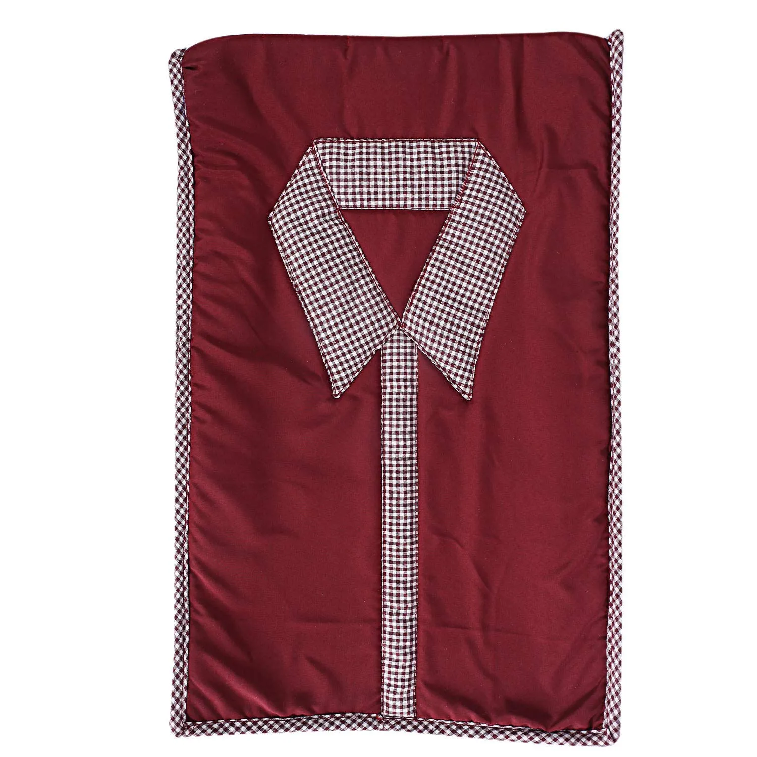 Kuber Industries 3 Layered Quilted 2 Piece Cotton Shirt Cover, Maroon