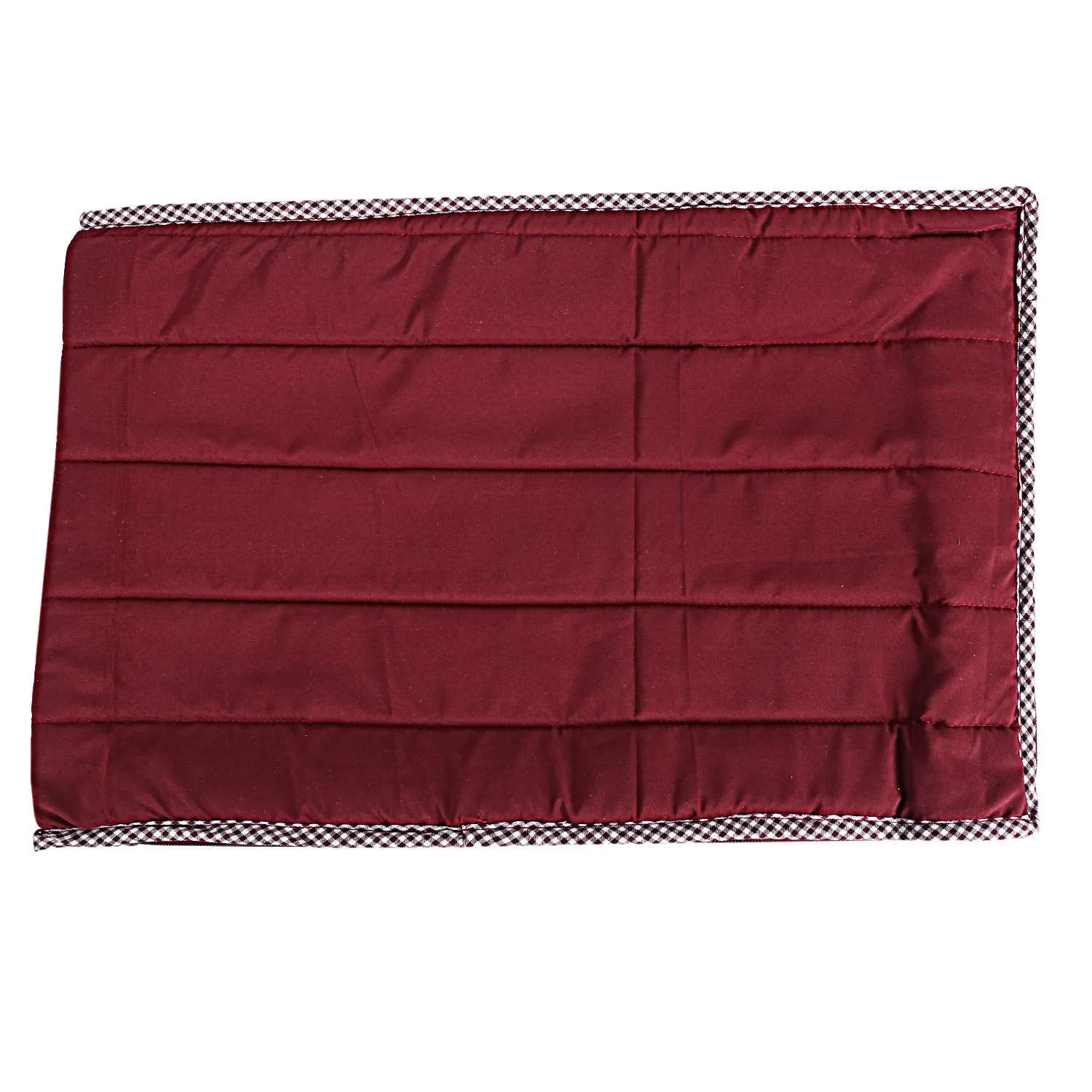 Kuber Industries 3 Layered Quilted 2 Piece Cotton Shirt Cover, Maroon