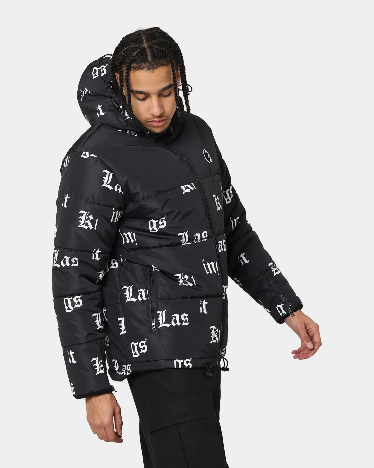 Last Kings Fragment Puffer Jacket Black