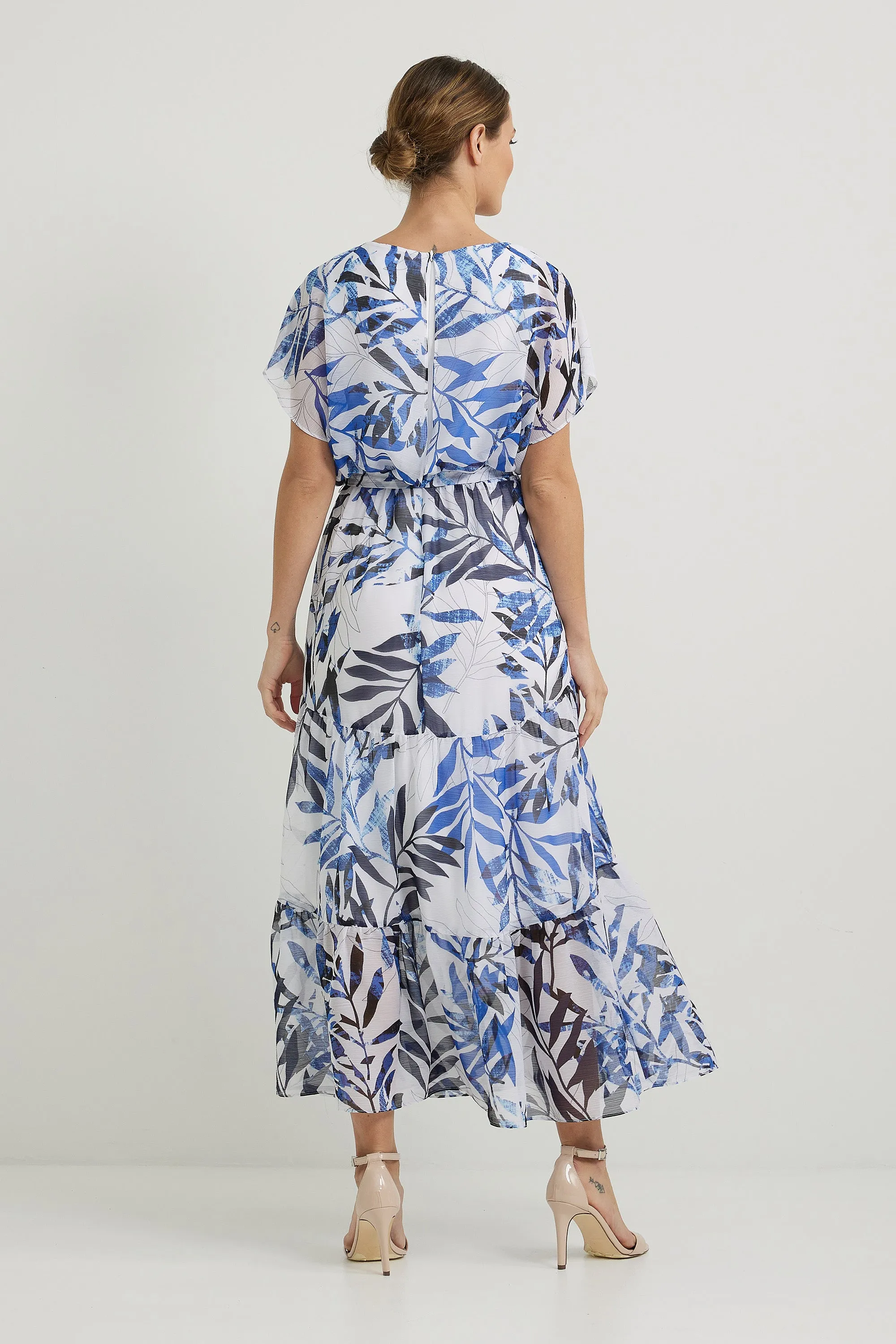 Leaf Print Dress Style 222285