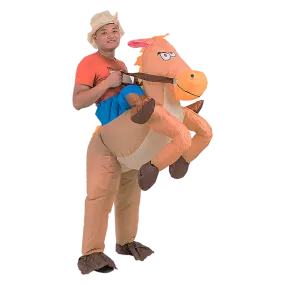 Lightweight Cowboy Inflatable Costume with Fan - One Size