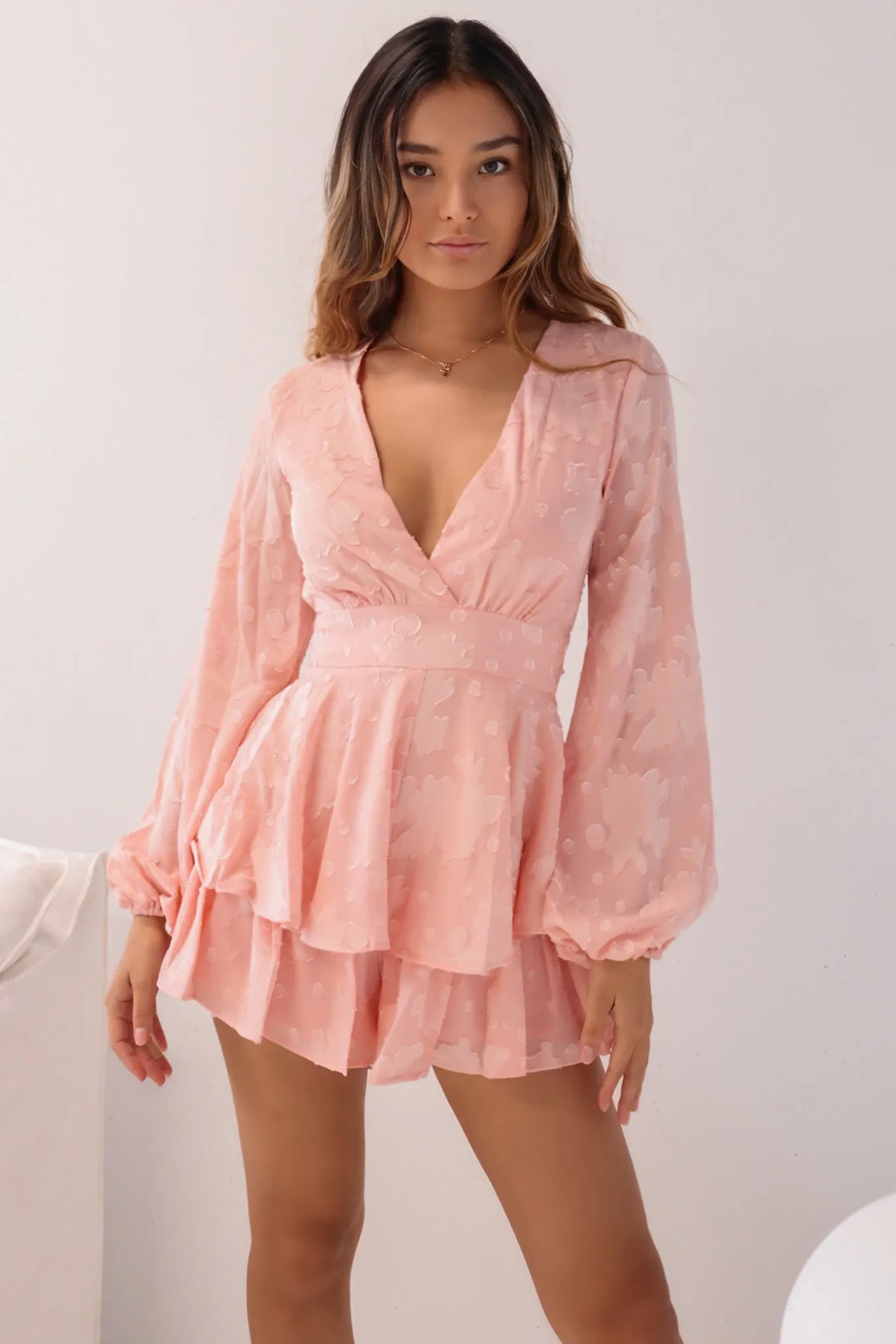 London Playsuit - Pink Floral Print