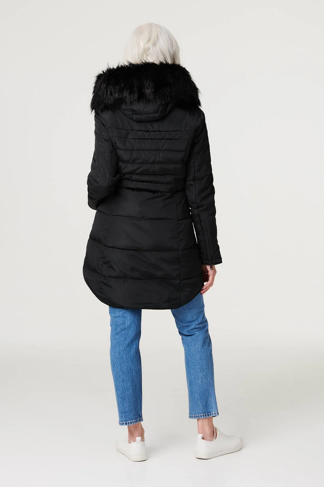 Longline Padded Coat with Hood