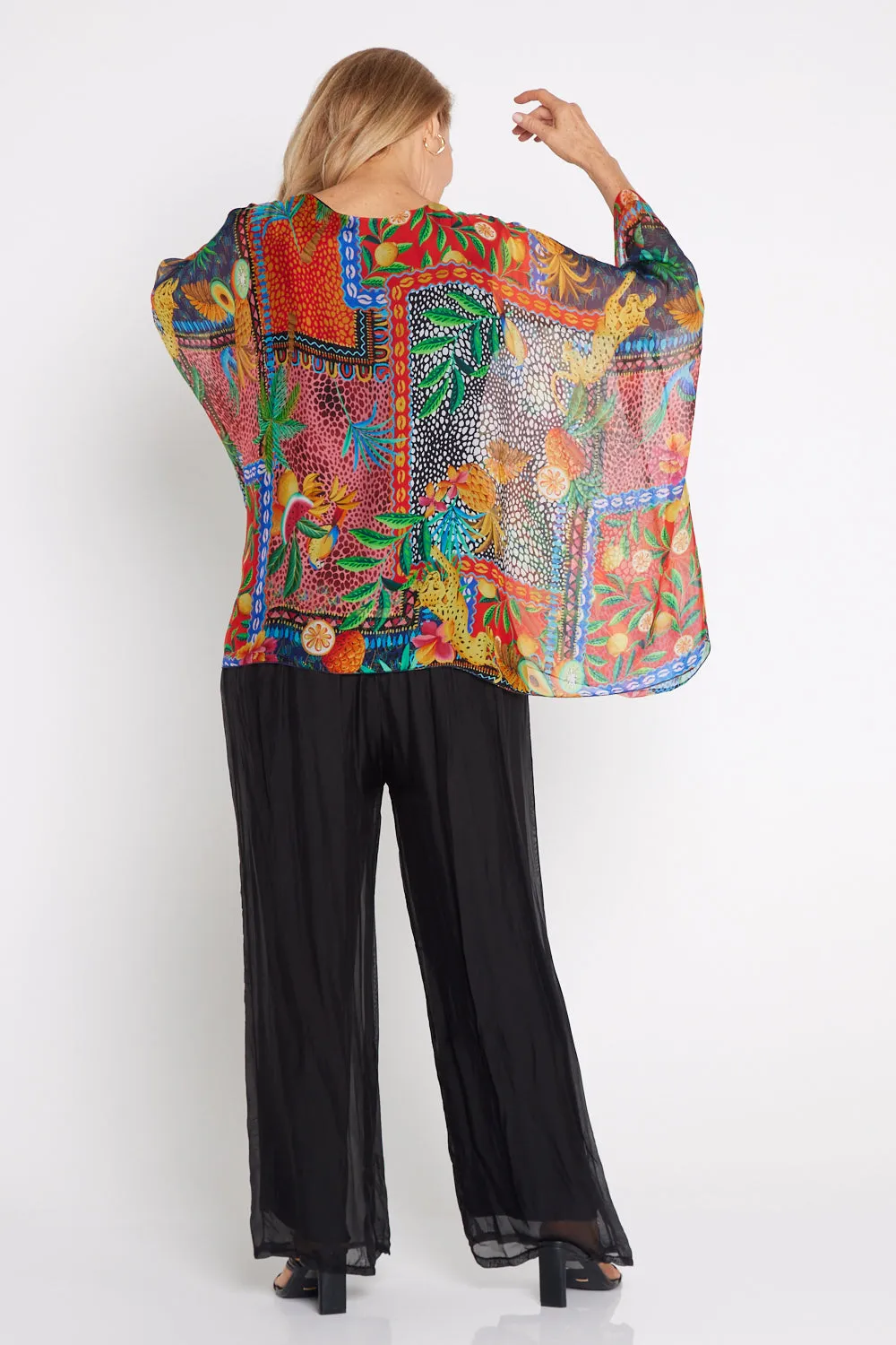 Luciana Silk Top - Tropicana