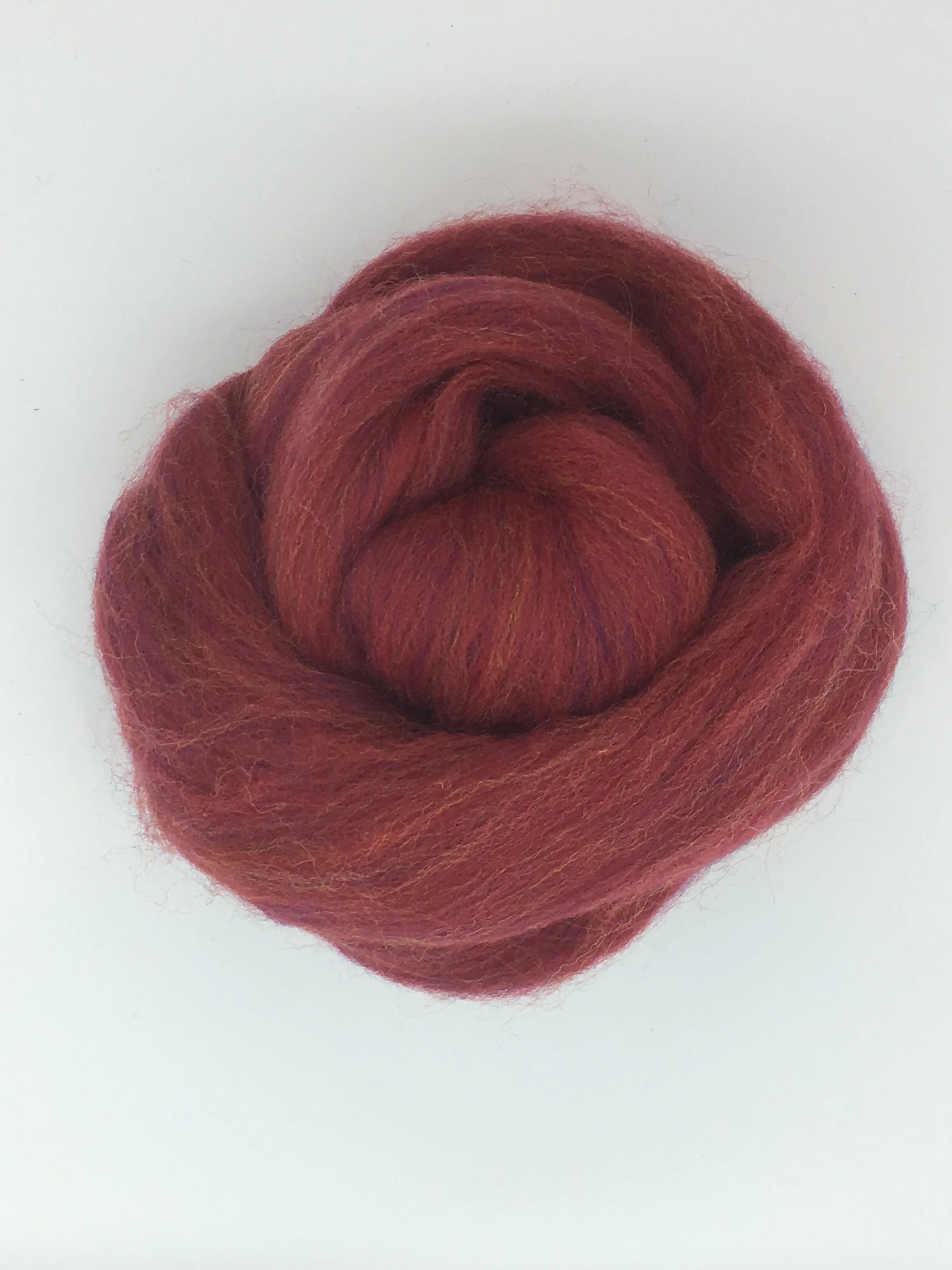 Luxurious Persian Red Merino Wool Roving