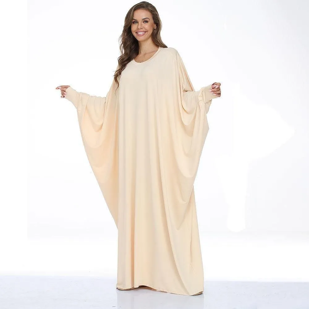 MA004 Batwing Jersey One Piece Abaya Kaftan