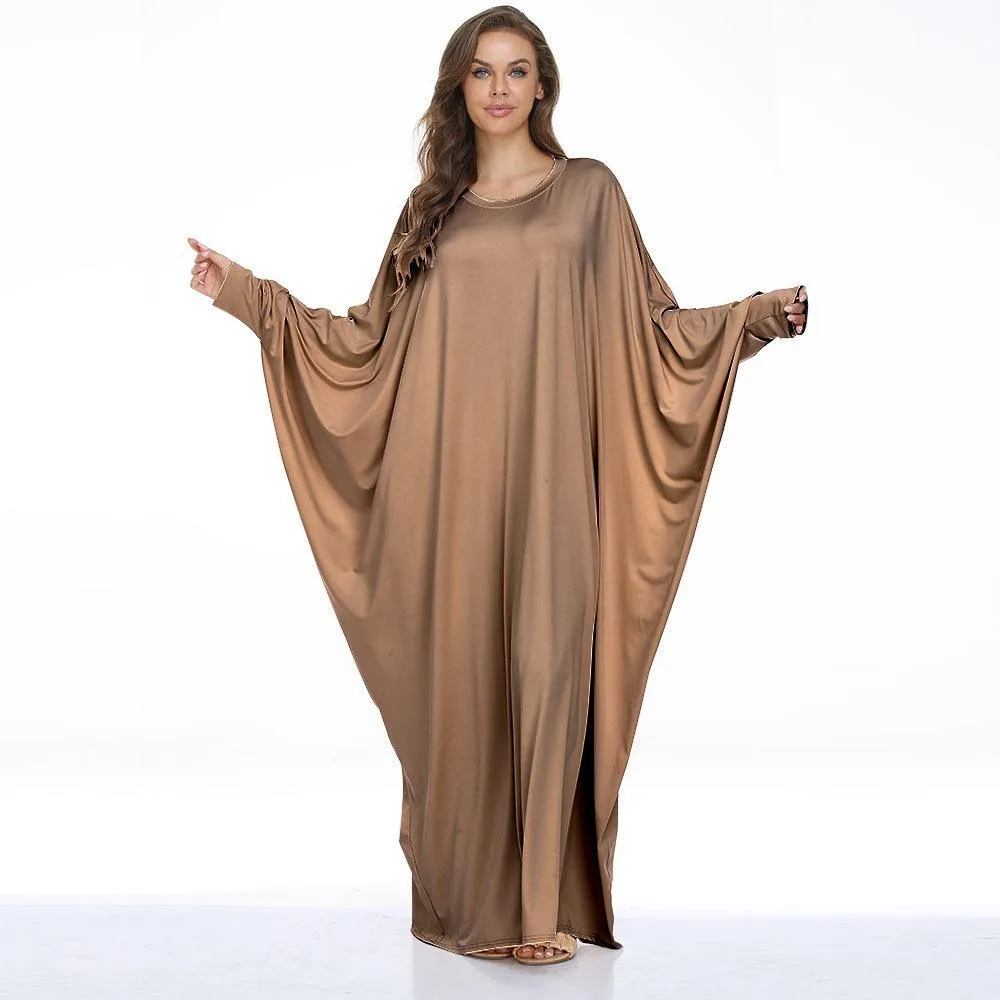 MA004 Batwing Jersey One Piece Abaya Kaftan