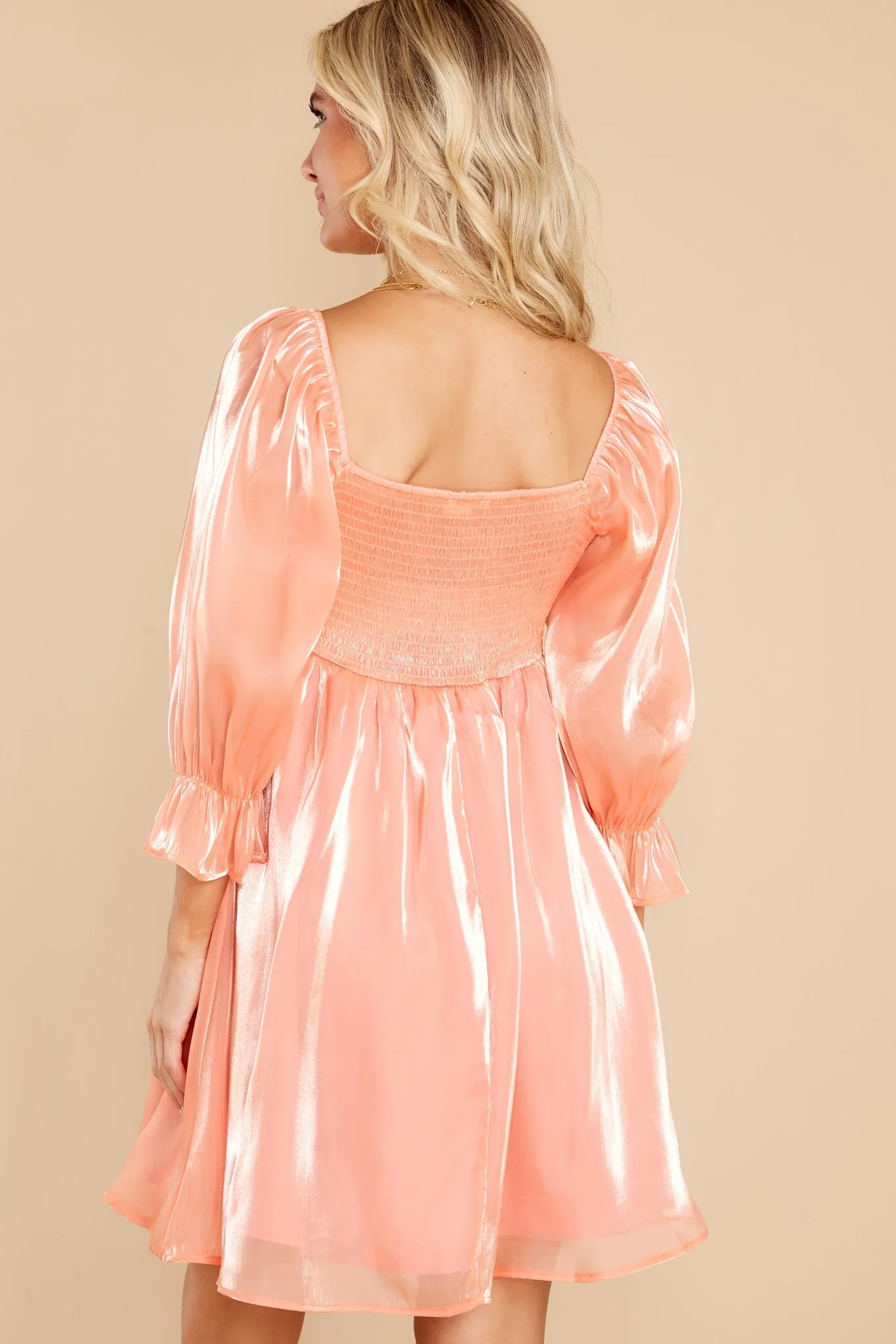 Madly In Love Apricot Dress