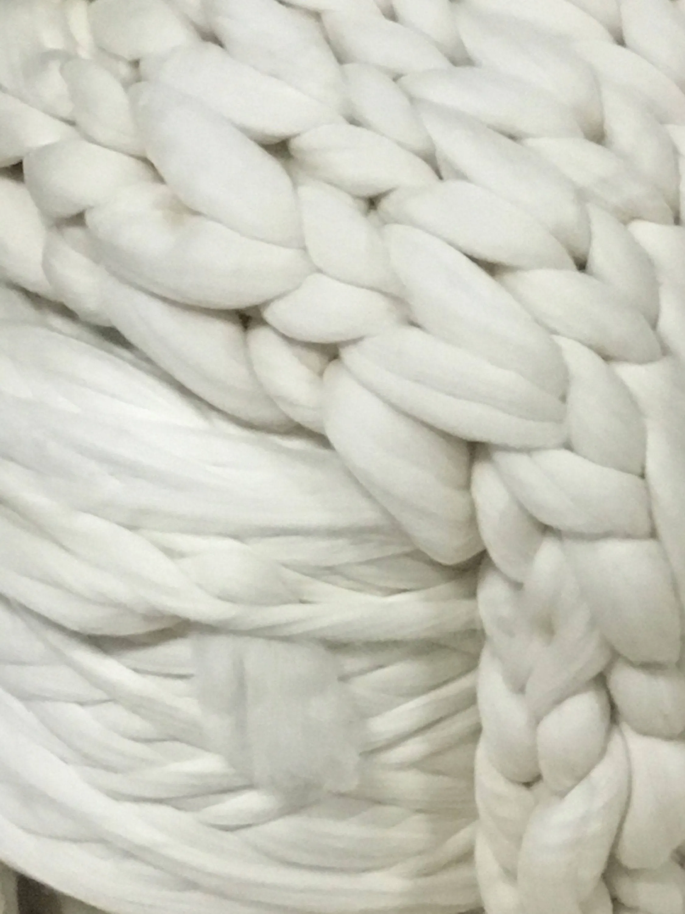 Make Chunky Knit Blanket Wool Roving Top Yarm  8 lbs Pounds White DIY Roving Fiber Spinning, Make Your Own- chunky yarn , knitting yarn,