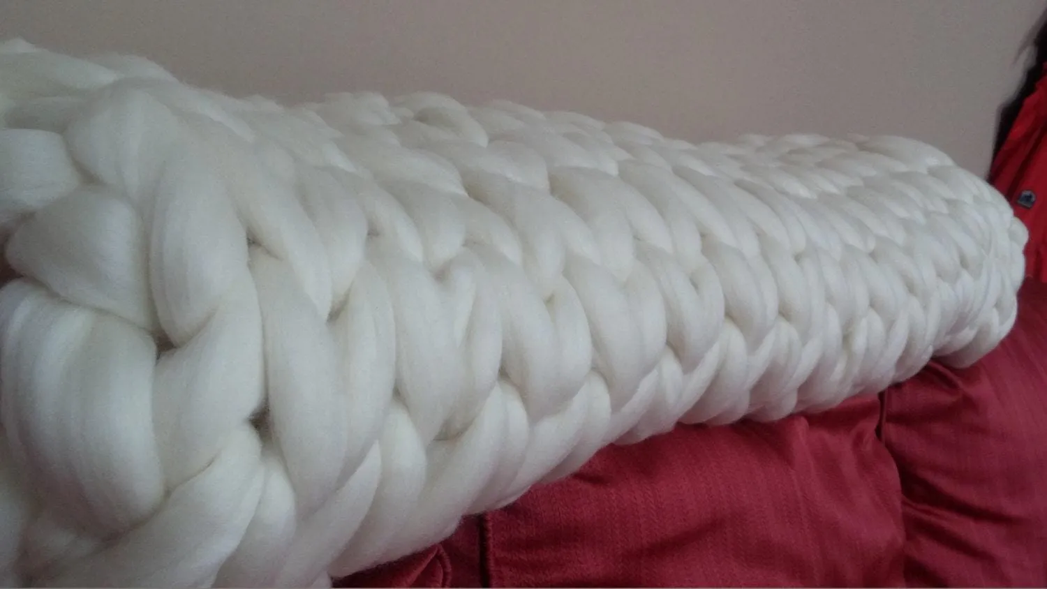 Make Chunky Knit Blanket Wool Roving Top Yarm  8 lbs Pounds White DIY Roving Fiber Spinning, Make Your Own- chunky yarn , knitting yarn,