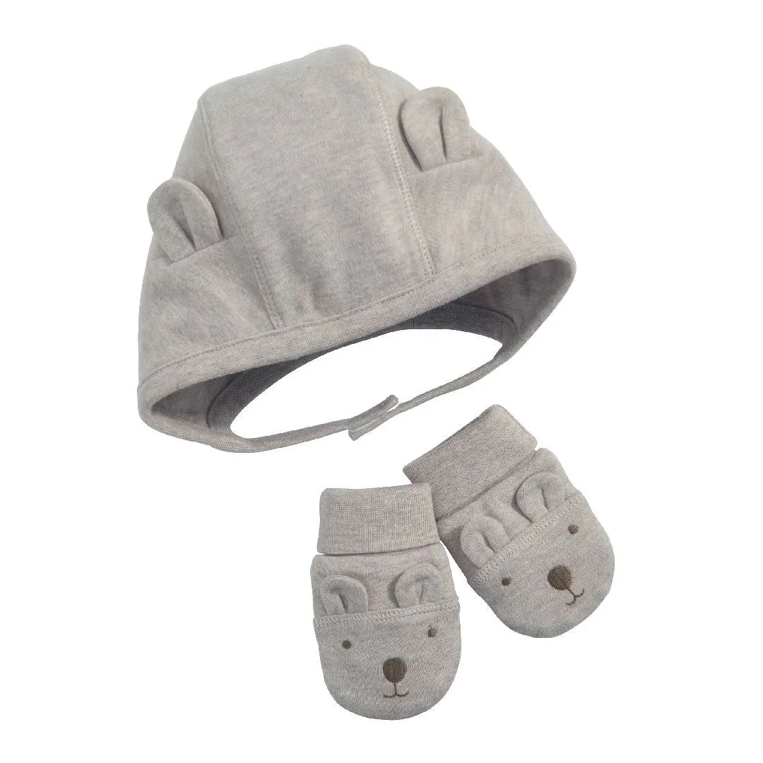 Mamas and Papas Bear Hat & Mittens Set