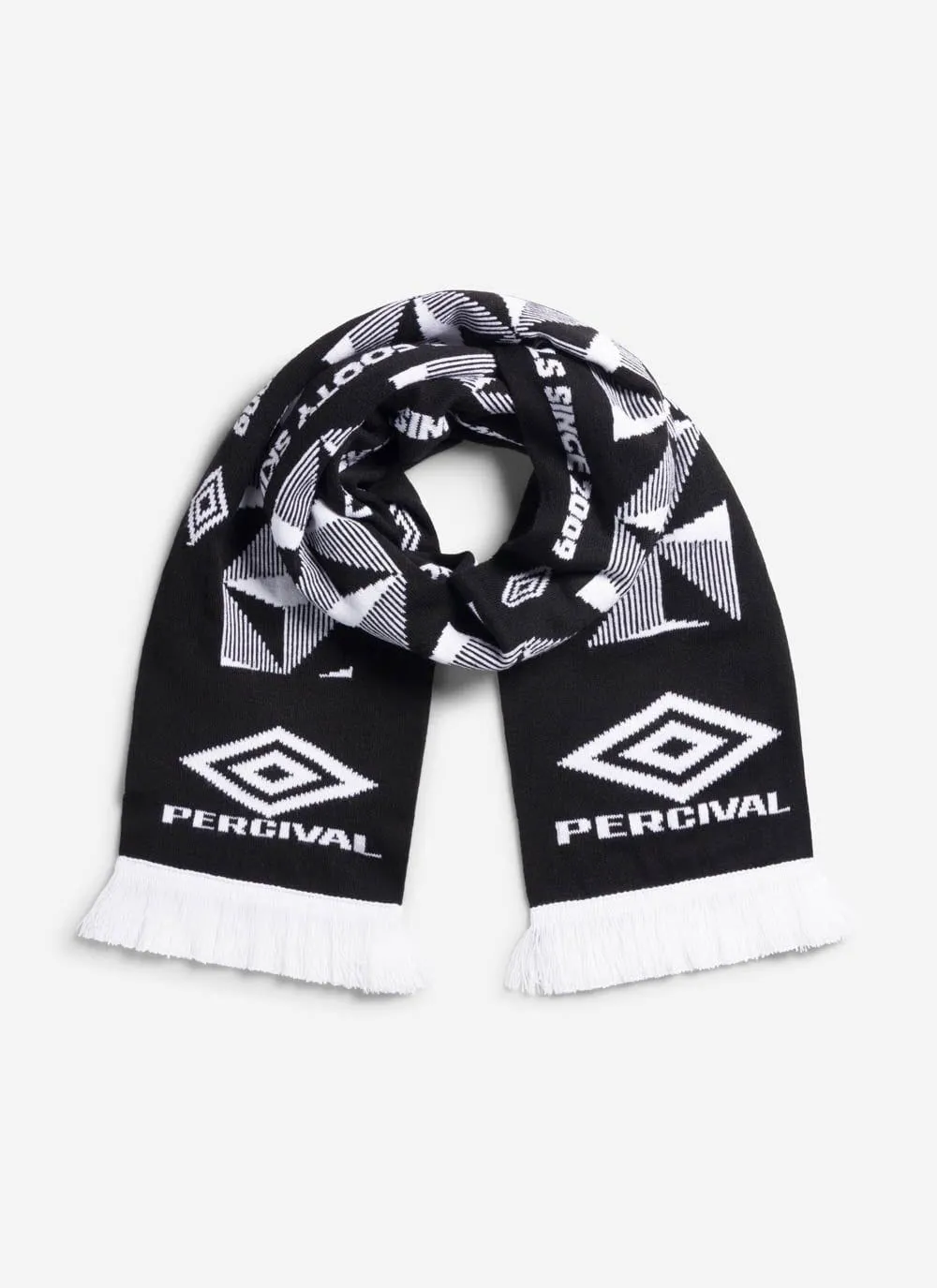 Mediocre Footy Skills Scarf | Umbro x Percival | Black