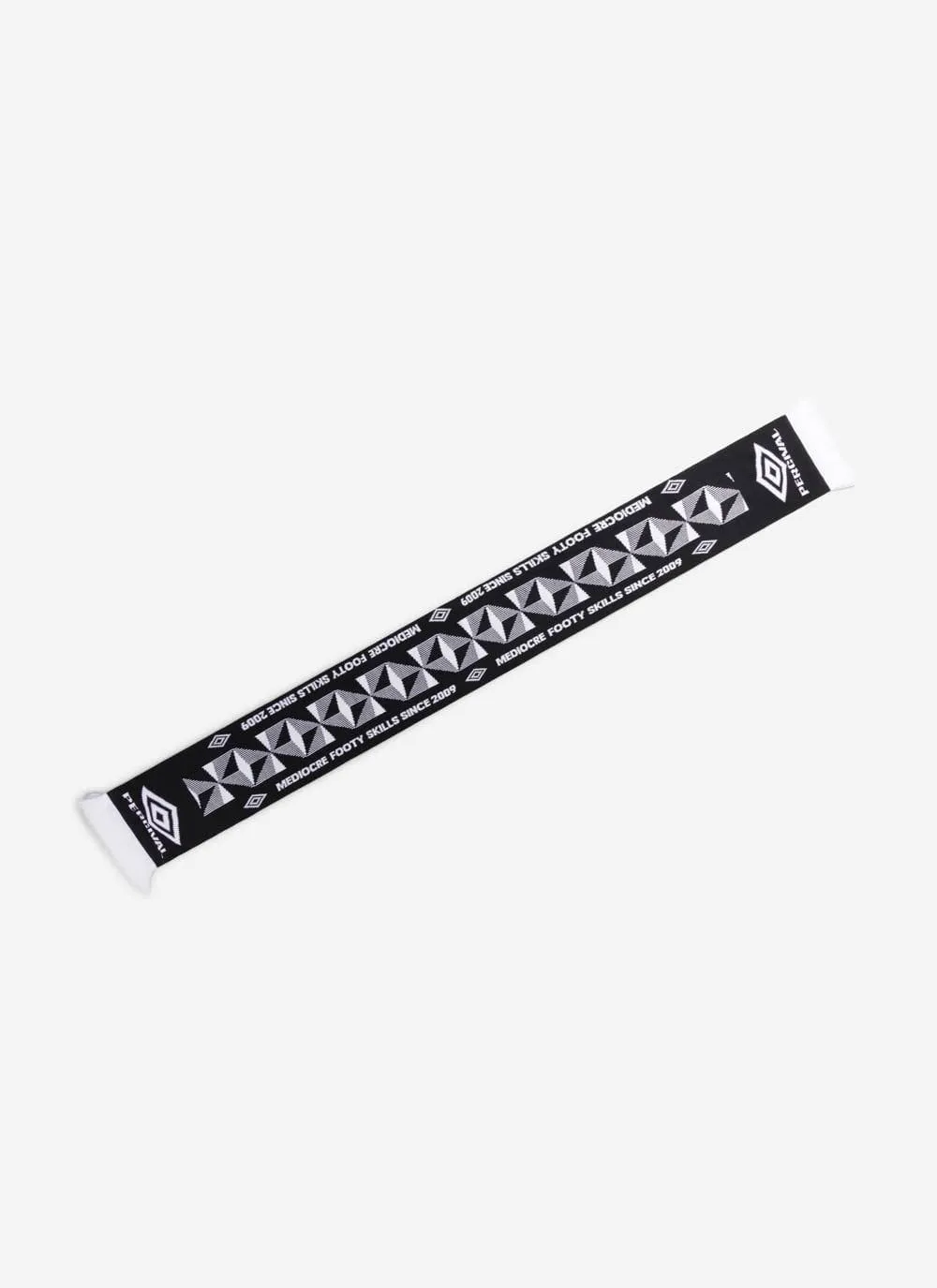 Mediocre Footy Skills Scarf | Umbro x Percival | Black