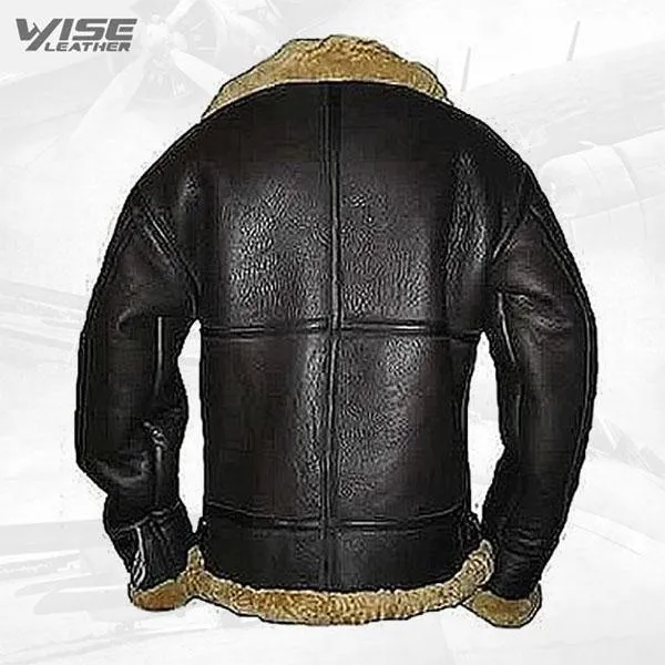 Men's B3 Ginger Shearling Sheepskin Leather Bomber Jacket