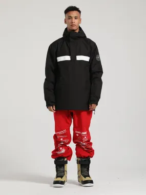 Men's Black Pullover Ski Suit