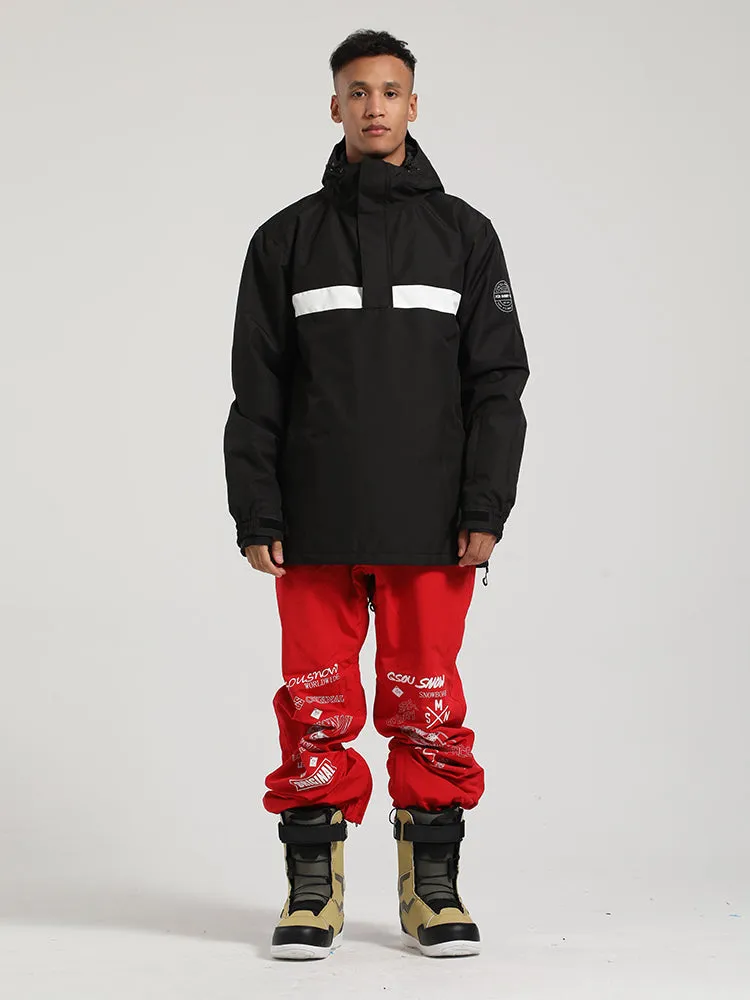 Men's Black Pullover Ski Suit