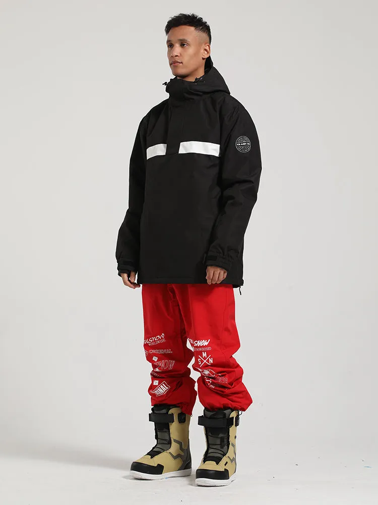 Men's Black Pullover Ski Suit