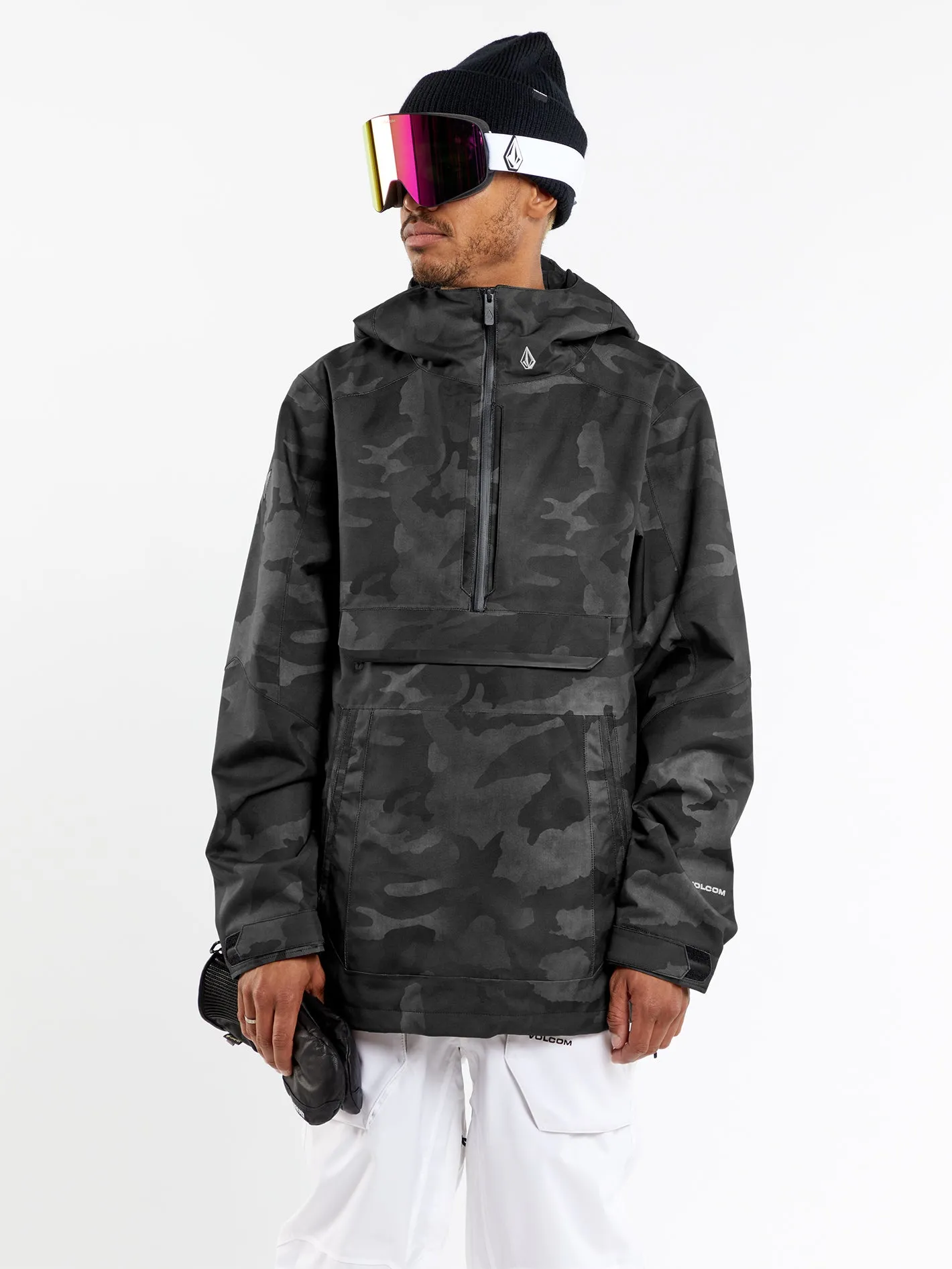 Mens Brighton Pullover Jacket - Black Camo