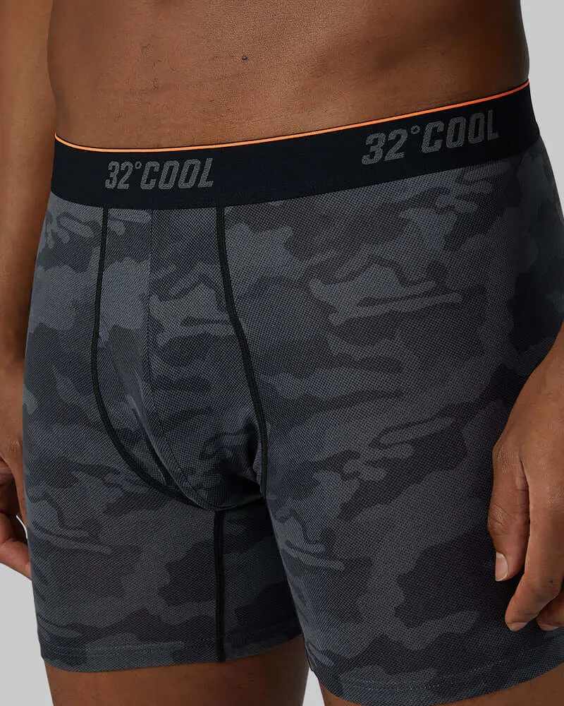 Men's Cool Active Printed Boxer Briefs - Black Camo