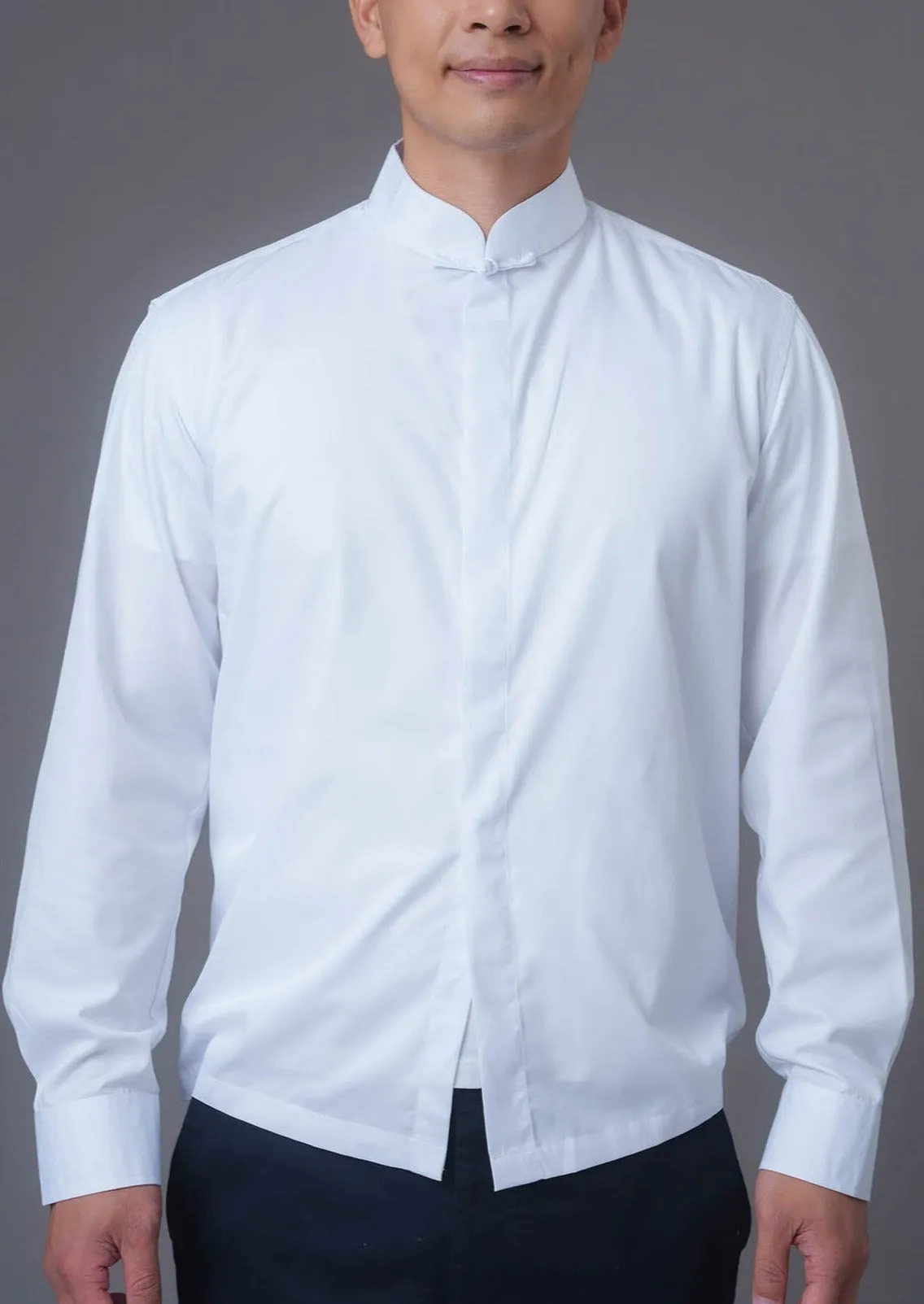 Men's Formal Tang Shirt w Frog Button