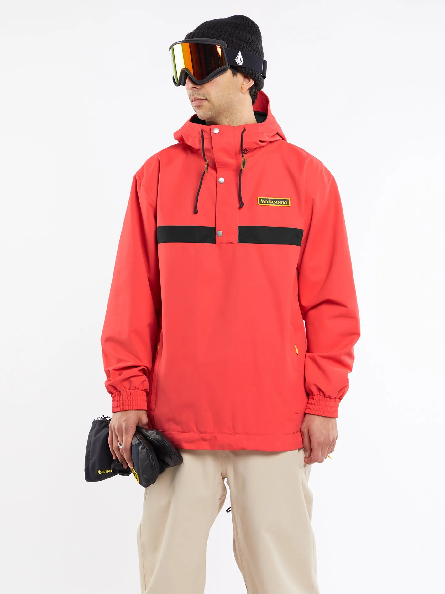 Mens Longo Pullover Jacket - Orange