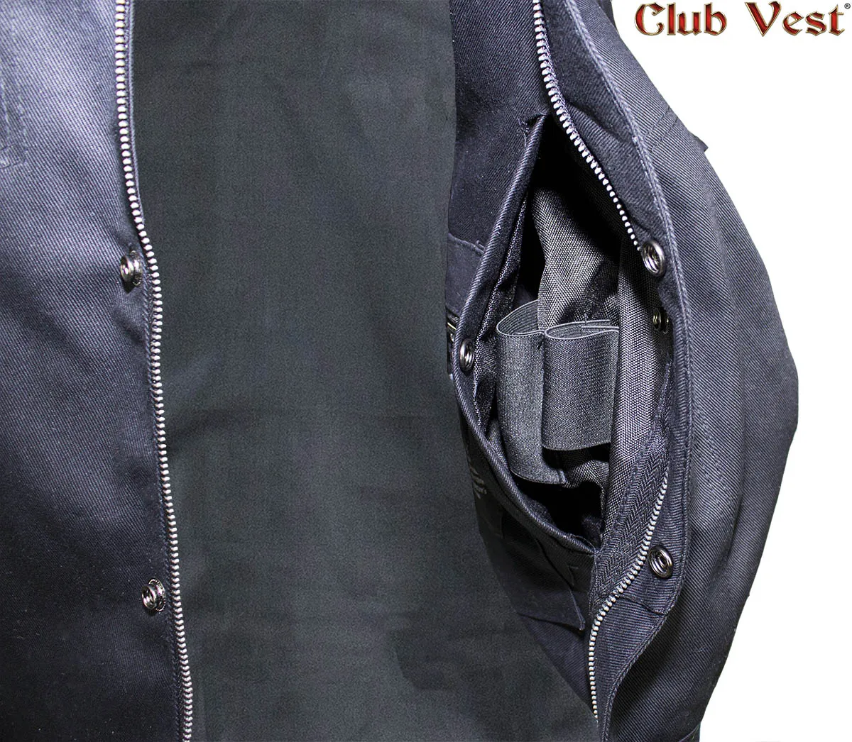 Men's No Collar Denim Vest by Club Vest®