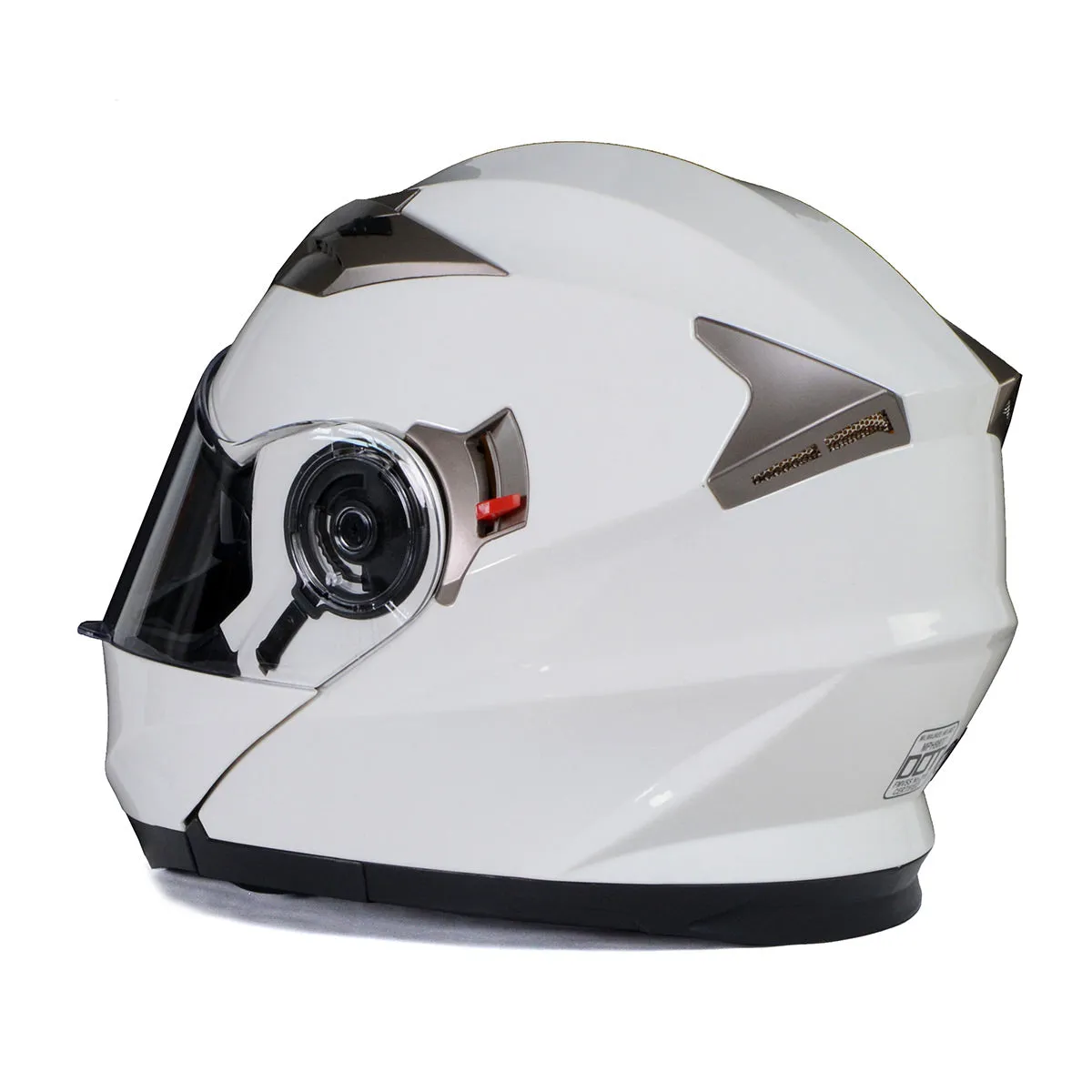 Milwaukee Helmets MPH9807DOT 'Ionized' Gloss White Modular Helmet for Men and Women Biker w/ MP7922FMSET Heated Balaclava Bundle