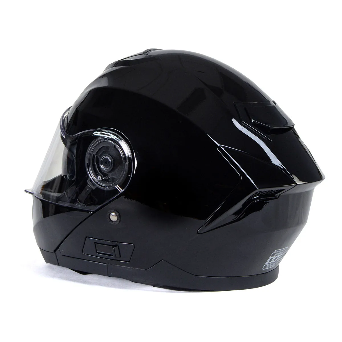 Milwaukee Helmets MPH9815DOT 'Breeze' Gloss Black Modular Helmet for Men and Women Biker w/ MP7922FMSET Heated Balaclava Bundle