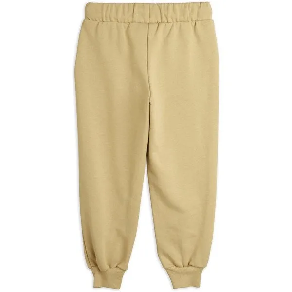 Mini Rodini Beige Basic Solid Sweatpants